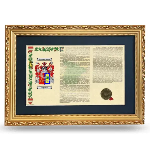 Zapanta Deluxe Armorial Landscape Framed - Gold