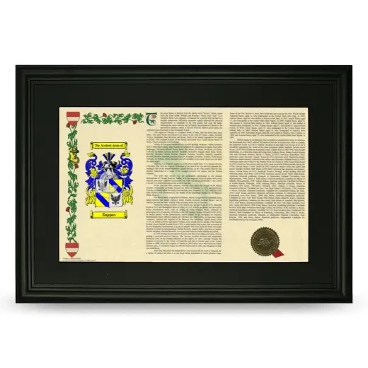 Zappas Deluxe Armorial Landscape Framed- Black