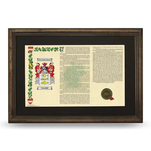 Zawadzki Deluxe Armorial Landscape Framed - Brown