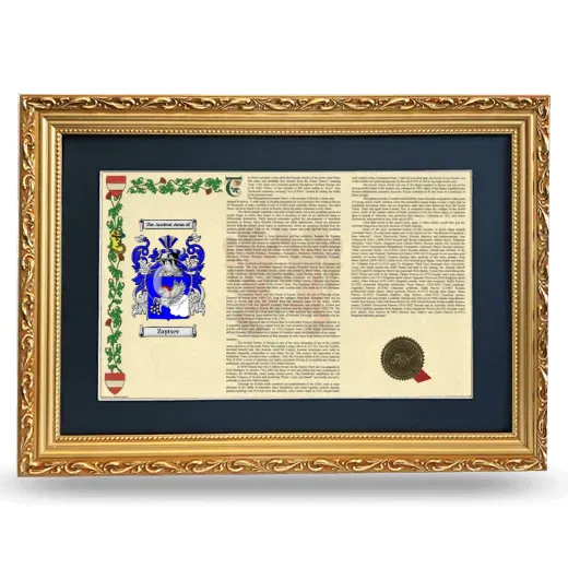 Zaytsev Deluxe Armorial Landscape Framed - Gold