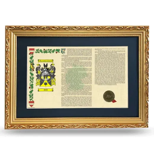 Zettl Deluxe Armorial Landscape Framed - Gold