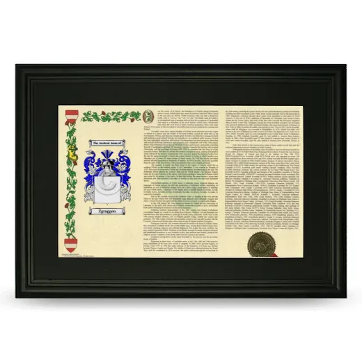Zgraggen Deluxe Armorial Landscape Framed- Black