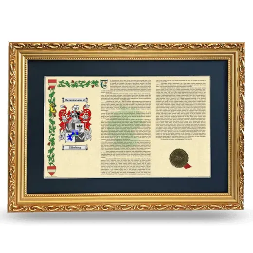 Zillerberg Deluxe Armorial Landscape Framed - Gold
