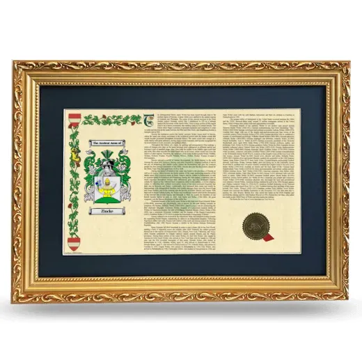 Zincke Deluxe Armorial Landscape Framed - Gold