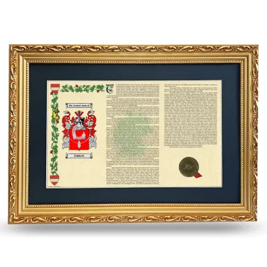 Zobisch Deluxe Armorial Landscape Framed - Gold