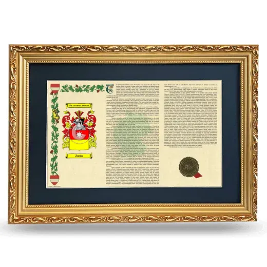 Zorns Deluxe Armorial Landscape Framed - Gold