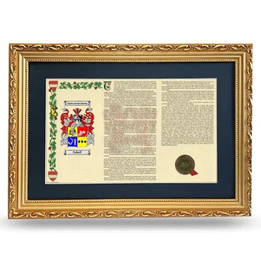 Zuboff Deluxe Armorial Landscape Framed - Gold