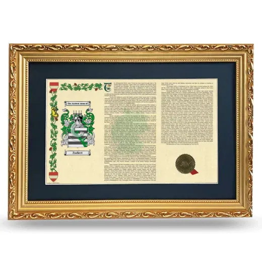 Zuckert Deluxe Armorial Landscape Framed - Gold