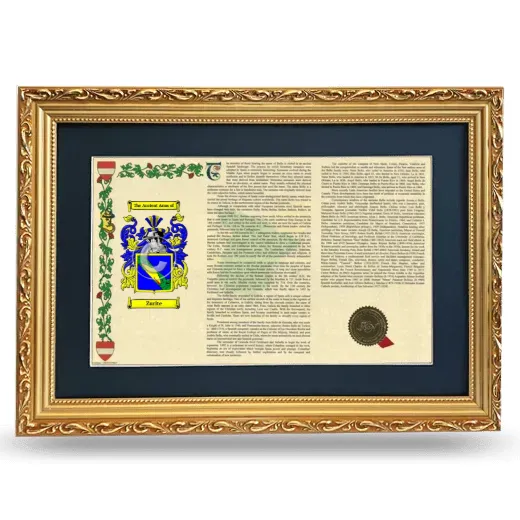 Zurite Deluxe Armorial Landscape Framed - Gold