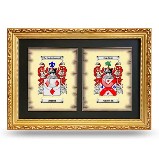 Double Coat of Arms Framed - Gold