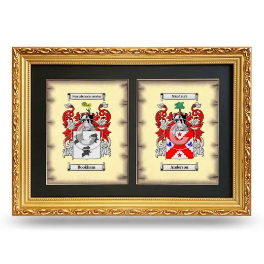 Double Coat of Arms Framed - Gold