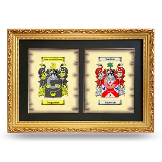 Double Coat of Arms Framed - Gold
