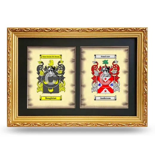 Double Coat of Arms Framed - Gold