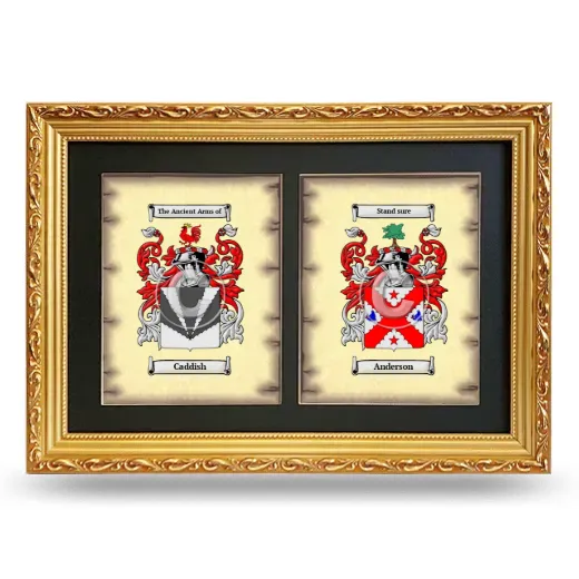 Double Coat of Arms Framed - Gold