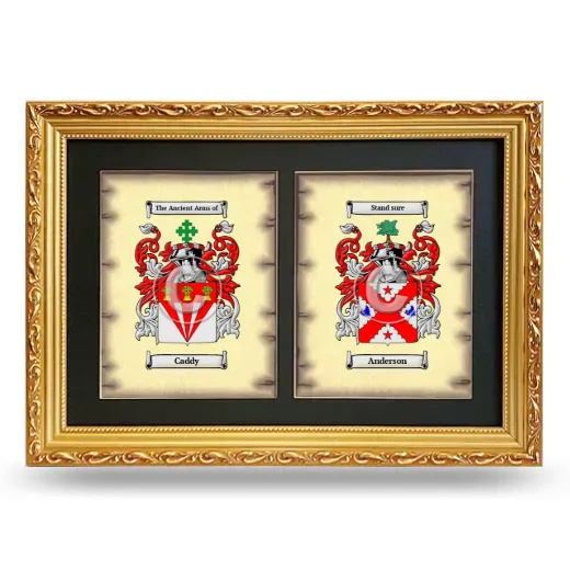 Double Coat of Arms Framed - Gold
