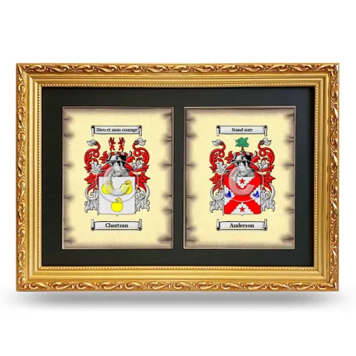 Double Coat of Arms Framed - Gold