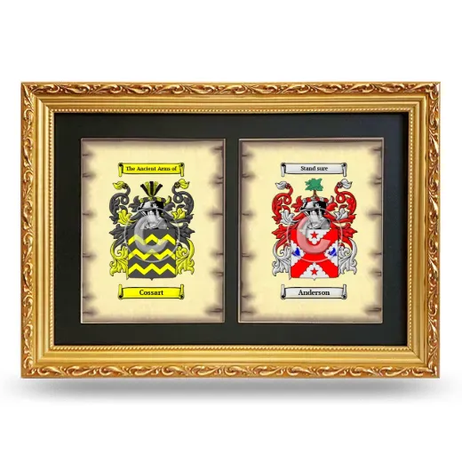 Double Coat of Arms Framed - Gold