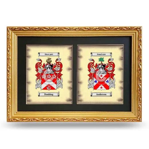 Double Coat of Arms Framed - Gold