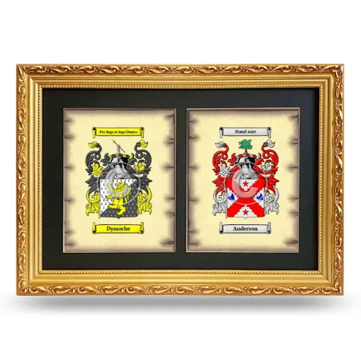 Double Coat of Arms Framed - Gold