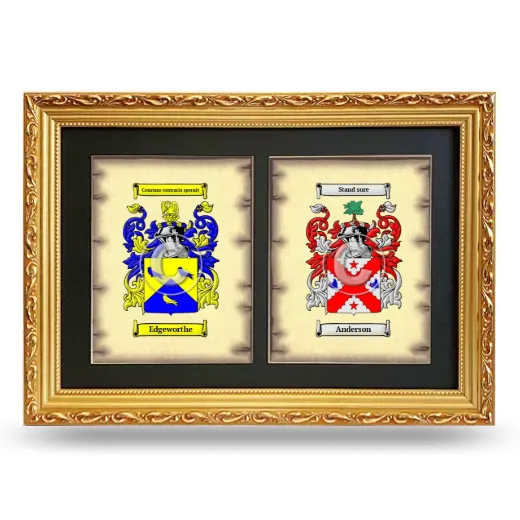 Double Coat of Arms Framed - Gold