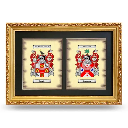 Double Coat of Arms Framed - Gold