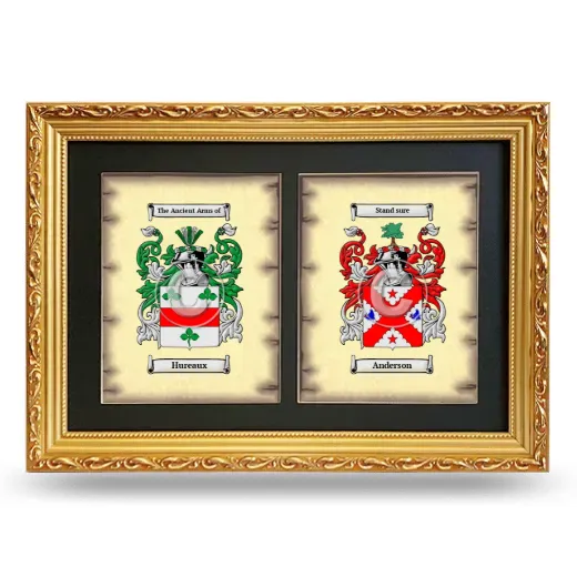 Double Coat of Arms Framed - Gold