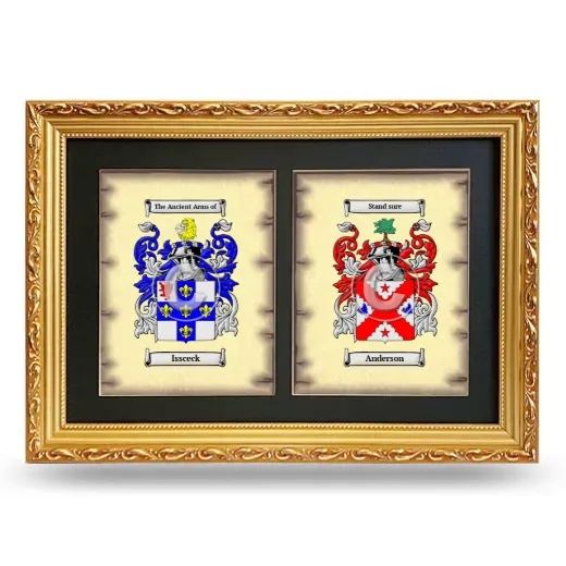 Double Coat of Arms Framed - Gold