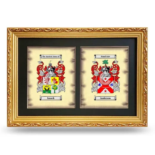 Double Coat of Arms Framed - Gold