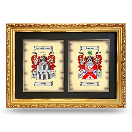 Double Coat of Arms Framed - Gold
