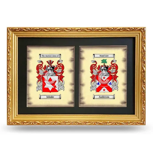 Double Coat of Arms Framed - Gold