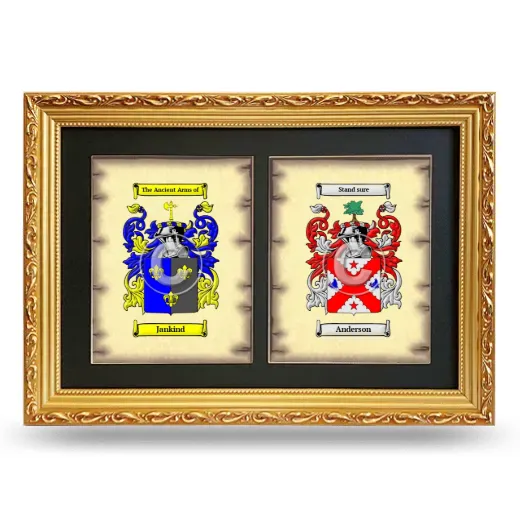 Double Coat of Arms Framed - Gold