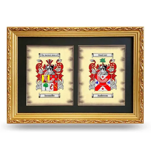 Double Coat of Arms Framed - Gold