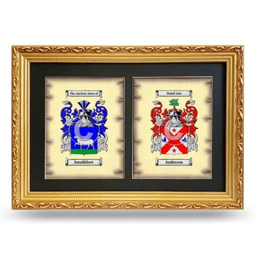 Double Coat of Arms Framed - Gold