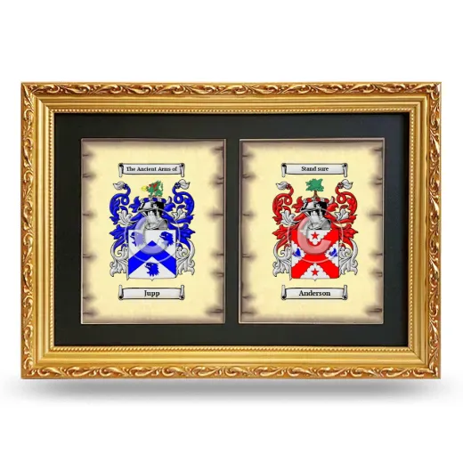Double Coat of Arms Framed - Gold