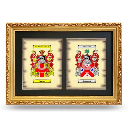 Double Coat of Arms Framed - Gold