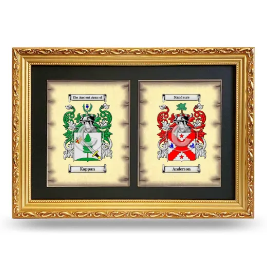 Double Coat of Arms Framed - Gold