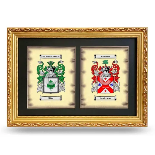 Double Coat of Arms Framed - Gold