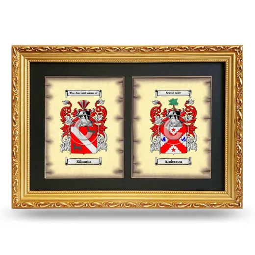 Double Coat of Arms Framed - Gold