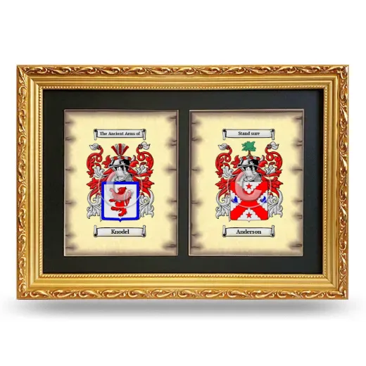 Double Coat of Arms Framed - Gold