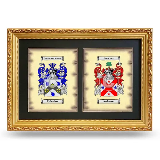 Double Coat of Arms Framed - Gold