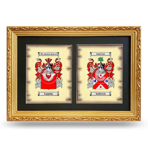 Double Coat of Arms Framed - Gold