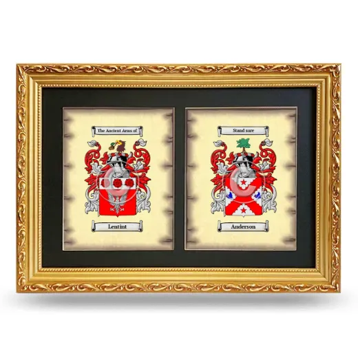 Double Coat of Arms Framed - Gold