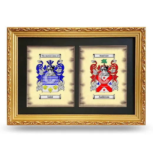 Double Coat of Arms Framed - Gold