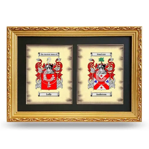 Double Coat of Arms Framed - Gold