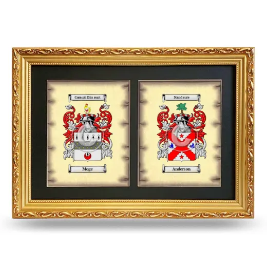 Double Coat of Arms Framed - Gold