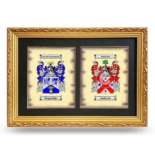 Double Coat of Arms Framed - Gold