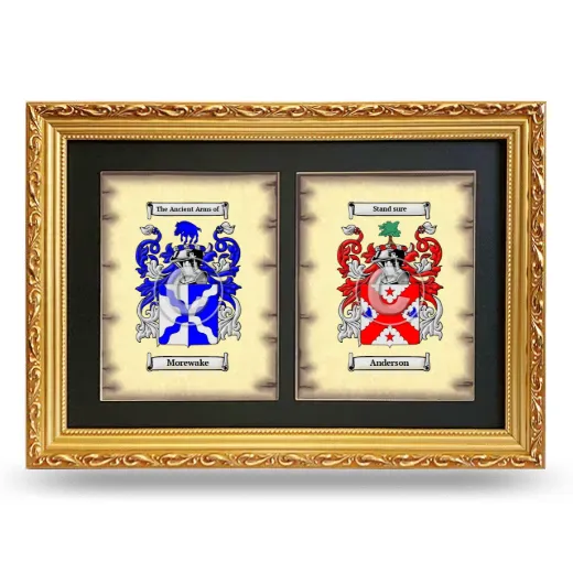 Double Coat of Arms Framed - Gold