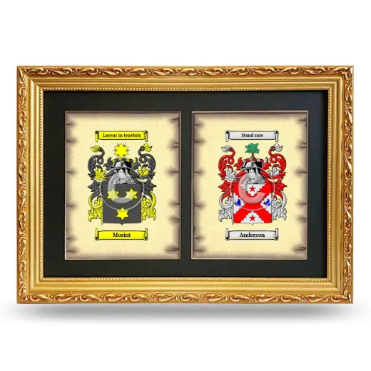 Double Coat of Arms Framed - Gold