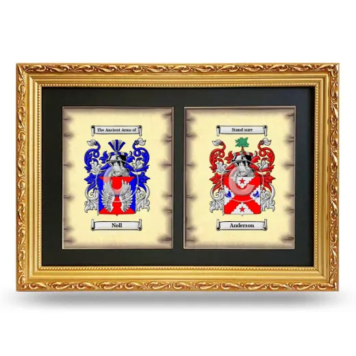 Double Coat of Arms Framed - Gold