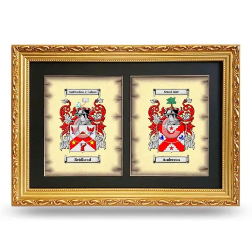 Double Coat of Arms Framed - Gold